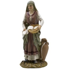 Lavandera en resina pintada 12 cm serie económica Landi