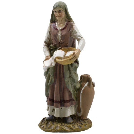 Lavandera en resina pintada 12 cm serie económica Landi
