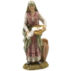 Mujer oriental con ropa de resina pintada 10 cm serie económica
