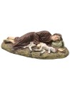Sleeper with lamb in painted resin 12 cm Landi economic series