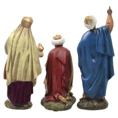 Juego de 3 Reyes Magos en resina pintada de 12 cm serie 2