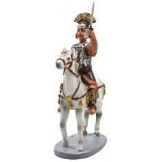 Centurion with sword on horseback in painted resin 12 cm Landi 2