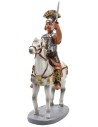 Centurion with sword on horseback in painted resin 12 cm Landi
