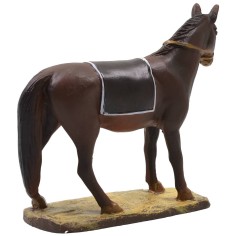 Horse with base in painted resin for statues 10 cm Landi 2