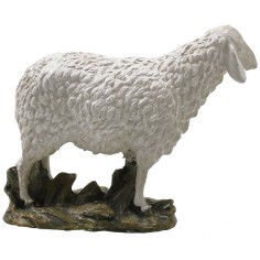 Pecora testa alta in resina dipinta per statue 10 cm serie 2