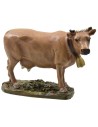 Ox with cowbell in painted resin for statues 12 cm Landi