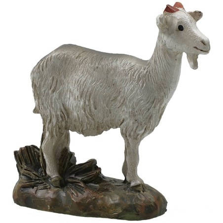 Capra con base in resina dipinta per statue 12 cm serie