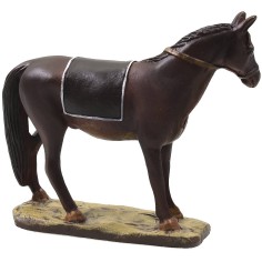 Cavallo sellato in resina dipinta per statue 12 cm serie 2
