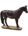 Horse saddled in painted resin for statues 12 cm Landi economic