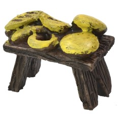 Mesa con pan de resina efecto madera cm 2