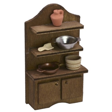 Wooden sideboard with kitchen accessories cm 6,8x2,9x11,9 h