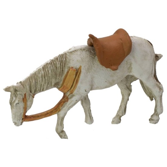 Cavallo bianco testa bassa cm 10,7x7 h