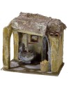 Ambientación de un molino para belén de 19,5x14x18 cm de altura