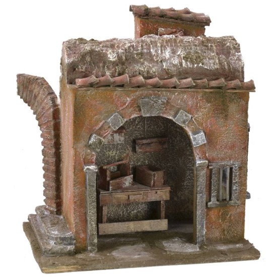 Bottega del fabbro cm 24x17,5x26 h per statue da 12 cm Mondo