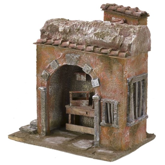 Bottega del fabbro cm 24x17,5x26 h per statue da 12 cm Mondo