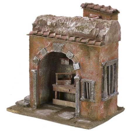 Here is the translated text from Italian to Spanish:

"Taller del herrero cm 24x17,5x26 h para estatuas de 12 cm Mundo"