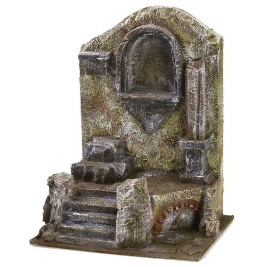 Ruin of an ancient temple cm 19.5x14.5x25 h for statues of