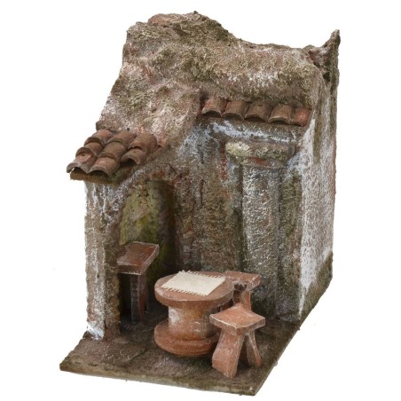 Vinoteca con terraza cm 12,5x8,5x12,5 h para estatuas de 6 cm