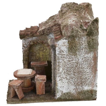Vineria with dehor 12.5x8.5x12.5 h cm for 6 cm statues