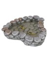 Estanque de resina con agua mágica y peces de 12x11x2 cm h