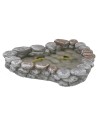 Estanque de resina con agua mágica y peces de 12x11x2 cm h