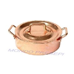 Pentola in rame cm 3x1 Mondo Presepi