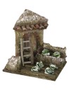 Orto per presepe con rudere angolare cm 11,5x9x11,5 h per