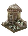 Huerto para belén con ruina angular de 11,5x9x11,5 cm de altura