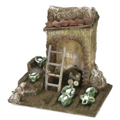 Nativity garden with ruin 11.5x9x11 cm h for statues of 6 cm