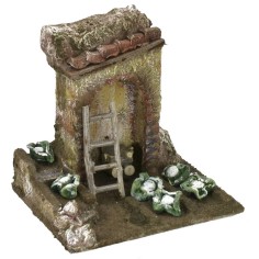 Huerto para belén con ruina de 11,5x9x11 cm de alto para 2