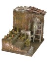 Ambientazione orto con terrazzamento per presepe cm 9x11,5x10 h