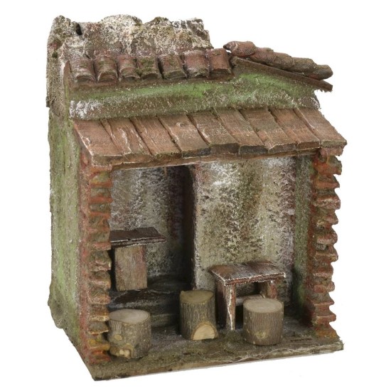 Osteria con pérgola de 11,5x9x13,5 cm de altura para estatuas de 6 cm Mundo