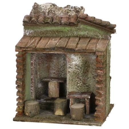 Tavern with pergola 11.5x9x13.5 h for statues of 6 cm