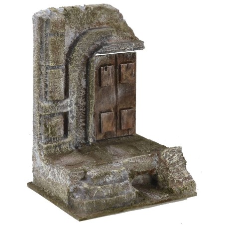 Ruin of an ancient temple with door 11.5x9x15.5 cm h for