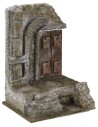 Ruina de templo antiguo con puerta de 11,5x9x15,5 cm de altura
