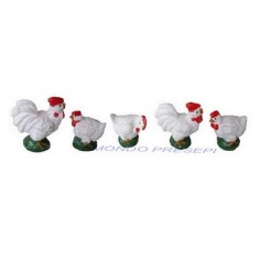 Set 6 galline in resina cm 2-3 - 73431 Mondo Presepi