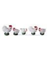 Set 6 galline in resina cm 2-3 - 73431