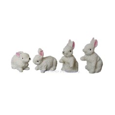 Coloca 4 conejos de resina de 2 cm - 69452 Mondo Presepi