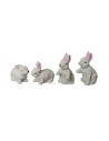 Set 4 conigli in resina cm 2 - 69452
