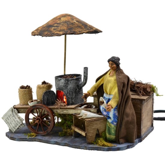 Castañera en movimiento con fuego funcionando 12 cm Mundo