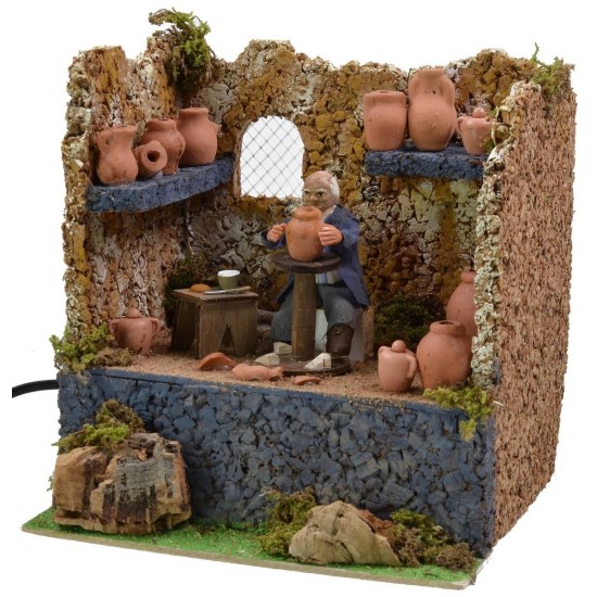 Sitting potter in motion series 10 cm