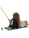 Seated fisherman in motion 8 cm series