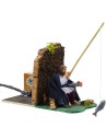 Pescador sentado en movimiento serie 8 cm Mondo Presepi
