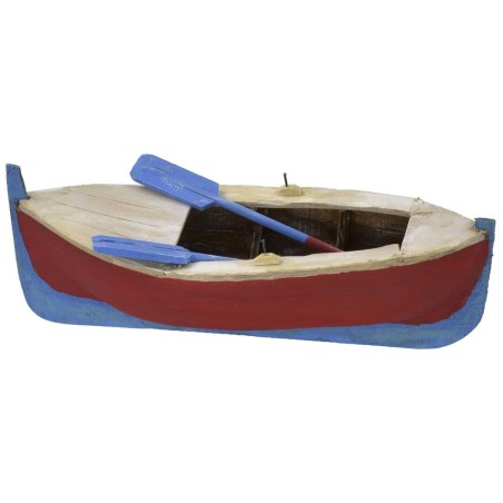 Barca in legno dipinta con remi cm 24x9,5x6 h Mondo Presepi