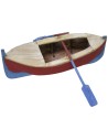Barca in legno dipinta con remi cm 20x9,5x5,5 h Mondo Presepi