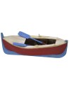 Painted wooden boat with oars 20x9.5x5.5 cm h