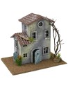 Casa con flores de 24x16x20,5 cm de altura para estatuas de 6