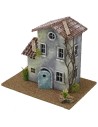 Casa con flores de 24x16x20,5 cm de altura para estatuas de 6