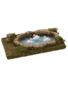 Estanque con cisnes de 20x12,5x4 cm de altura para estatuas de