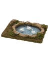 Pond with swans cm 20x12,5x4 h for statues of 8-10 cm